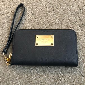 Black Michael Kors wristlet wallet